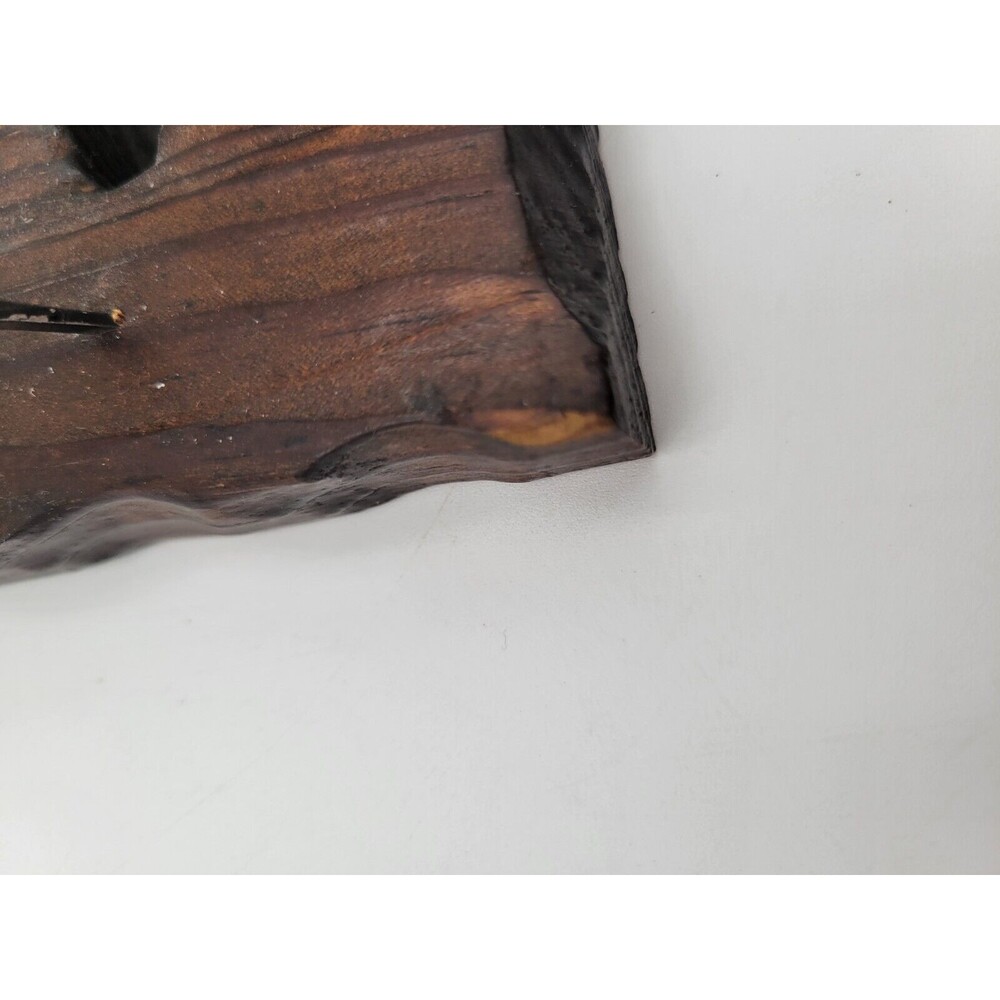 Vintage Key Shaped Thermometer‎ And Key Holder Made In Spain Wood Carved - Picture 5 of 5